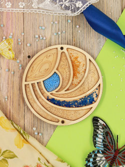 Органайзер для бисера с крышкой «Птичка»