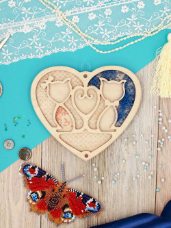 Органайзер для бисера с крышкой «Котики»