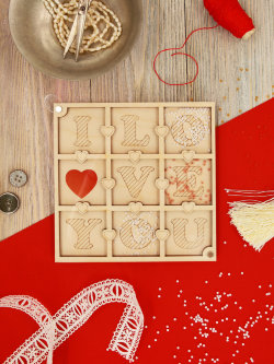 Органайзер для бисера с крышкой «I love you»