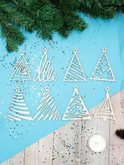 Набор новогодних украшений "Ёлочки"