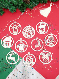 Набор новогодних украшений "Фигурки 3"